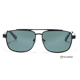 Elite by Coolwinks S35C6476 Green Polarized Retro Square Sunglasses for Men and Women