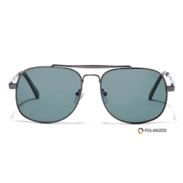 Elite by Coolwinks S35C6494 Green Polarized Retro Square Sunglasses for Men and Women