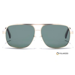 ELITE by Coolwinks S35B5400 Green Polarized Wraparound Sunglasses for Men and Women