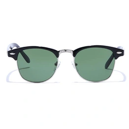 ELITE by Coolwinks S35A5385 Green Tinted Clubmaster Sunglasses for Men and Women