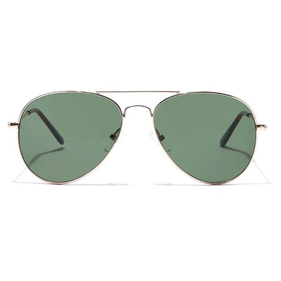 ELITE by Coolwinks S15B5297 Green Tinted Pilot Sunglasses for Men and Women