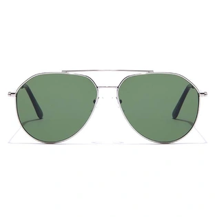 ELITE by Coolwinks S35B5367 Green Tinted Pilot Sunglasses for Men and Women