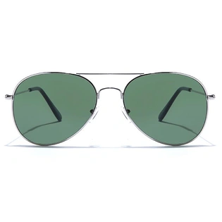 ELITE by Coolwinks S35B5397 Green Tinted Pilot Sunglasses for Men and Women