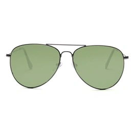 ELITE by Coolwinks S35C5355 Green Tinted Pilot Sunglasses for Men and Women