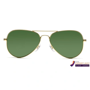 ELITE by Coolwinks S35C6299 Green Tinted Pilot Sunglasses for Men and Women