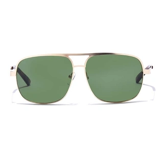 ELITE by Coolwinks S35B5289 Green Tinted Retro Square Sunglasses for Men and Women