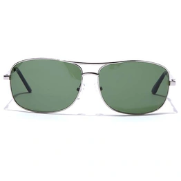 ELITE by Coolwinks S35B6521 Green Tinted Retro Square Sunglasses for Men and Women