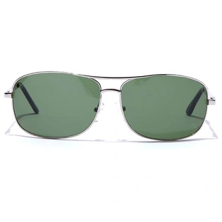 ELITE by Coolwinks S35B6521 Green Tinted Retro Square Sunglasses for Men and Women