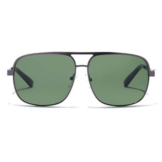 ELITE by Coolwinks S35C5289 Green Tinted Retro Square Sunglasses for Men and Women