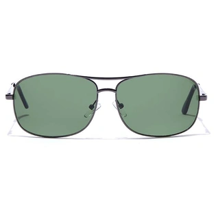 ELITE by Coolwinks S35C5337 Green Tinted Retro Square Sunglasses for Men and Women