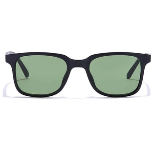 ELITE by Coolwinks S35C5364 Green Tinted Retro Square Sunglasses for Men and Women