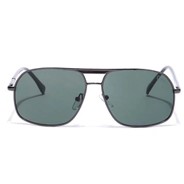 Elite by Coolwinks S35C6447 Green Tinted Retro Square Sunglasses for Men and Women