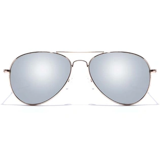 ELITE by Coolwinks S35B5301 Silver Mirror Pilot Sunglasses for Men and Women