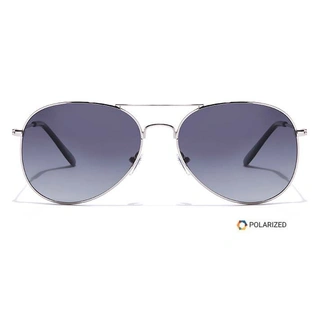 ELITE by Coolwinks S16B5634 Smoke Polarized Pilot Sunglasses for Men and Women