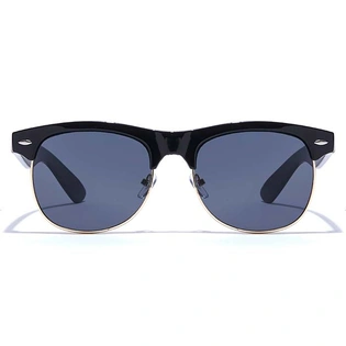 JRS by Coolwinks S12A6400 Black Tinted Clubmaster Sunglasses for Men and Women