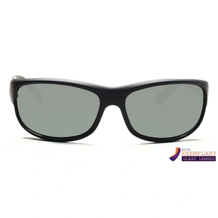 JRS by Coolwinks S12A4934 Black Tinted Wraparound Sunglasses for Men and Women