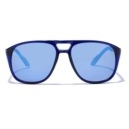 JRS by Coolwinks S20B5834 Blue Flash Retro Square Sunglasses for Men and Women