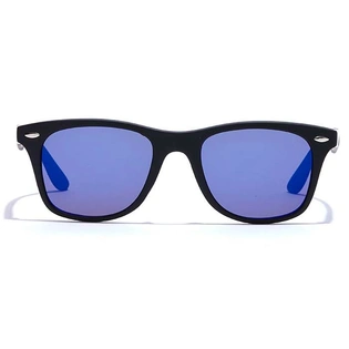 JRS by Coolwinks S20B6395 Blue Flash Retro Square Sunglasses for Men and Women