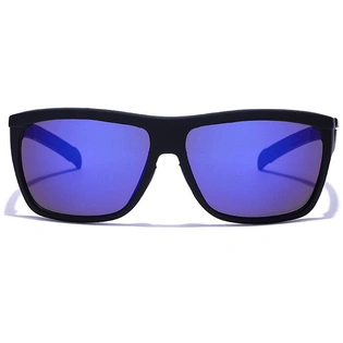 JRS by Coolwinks S20C6351 Blue Flash Retro Square Sunglasses for Men and Women