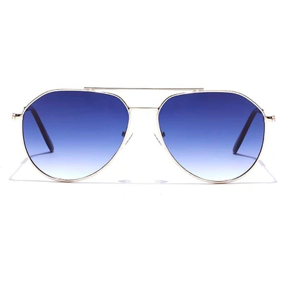 JRS by Coolwinks S20A5957 Blue Gradient Pilot Sunglasses for Men and Women