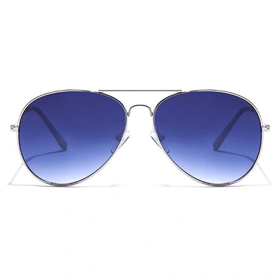 JRS by Coolwinks S20B5894 Blue Gradient Pilot Sunglasses for Men and Women