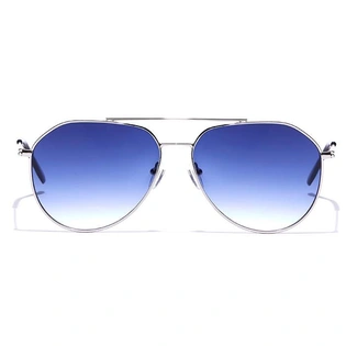 JRS by Coolwinks S20B5957 Blue Gradient Pilot Sunglasses for Men and Women