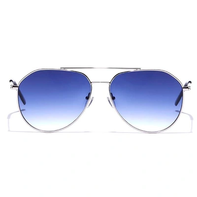 JRS by Coolwinks S20B5957 Blue Gradient Pilot Sunglasses for Men and Women