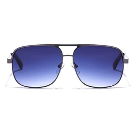 JRS by Coolwinks S20C5655 Blue Gradient Retro Square Sunglasses for Men and Women