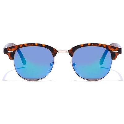 JRS by Coolwinks S35C5712 Blue Mirror Clubmaster Sunglasses for Men and Women