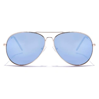 JRS by Coolwinks S20A5897 Blue Mirror Pilot Sunglasses for Men and Women