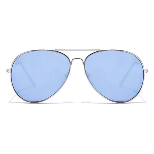 JRS by Coolwinks S20B5897 Blue Mirror Pilot Sunglasses for Men and Women