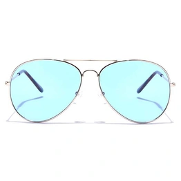 JRS by Coolwinks S20A5889 Blue Tinted Pilot Sunglasses for Men and Women