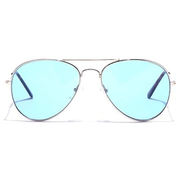 JRS by Coolwinks S20B5671 Blue Tinted Pilot Sunglasses for Men and Women