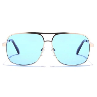 JRS by Coolwinks S59B5651 Blue Tinted Retro Square Sunglasses for Men and Women