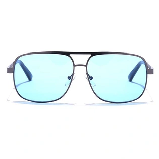 JRS by Coolwinks S59C5651 Blue Tinted Retro Square Sunglasses for Men and Women