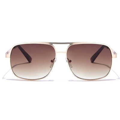 JRS by Coolwinks S15B5645 Brown Gradient Retro Square Sunglasses for Men and Women