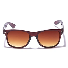 JRS by Coolwinks S15C5267 Brown Gradient Retro Square Sunglasses for Men and Women