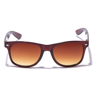 JRS by Coolwinks S15C5267 Brown Gradient Retro Square Sunglasses for Men and Women