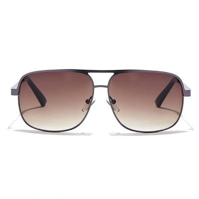 JRS by Coolwinks S15C5645 Brown Gradient Retro Square Sunglasses for Men and Women