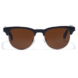 JRS by Coolwinks S15A5691 Brown Tinted Clubmaster Sunglasses for Men and Women