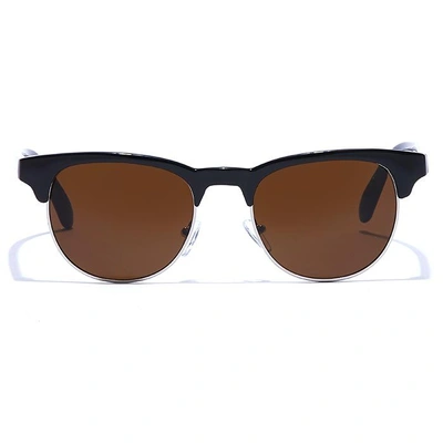 JRS by Coolwinks S15A5691 Brown Tinted Clubmaster Sunglasses for Men and Women