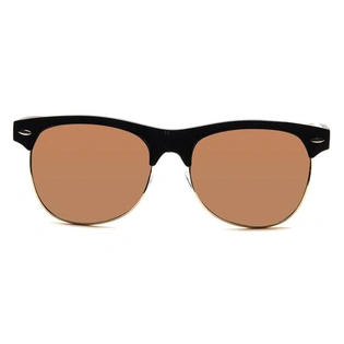 JRS by Coolwinks S15A6378 Brown Tinted Clubmaster Sunglasses for Men and Women