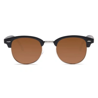 JRS by Coolwinks S15B5696 Brown Tinted Clubmaster Sunglasses for Men and Women