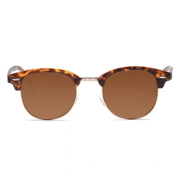 JRS by Coolwinks S15C5696 Brown Tinted Clubmaster Sunglasses for Men and Women