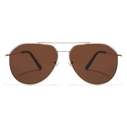 JRS by Coolwinks S15A5946 Brown Tinted Pilot Sunglasses for Men and Women