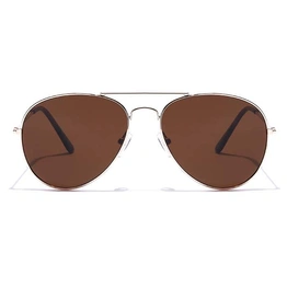 JRS by Coolwinks S15B5665 Brown Tinted Pilot Sunglasses for Men and Women