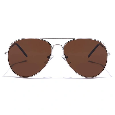 JRS by Coolwinks S15B5883 Brown Tinted Pilot Sunglasses for Men and Women