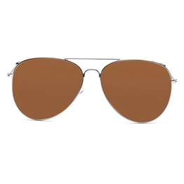 JRS by Coolwinks S15B5904 Brown Tinted Pilot Sunglasses for Men and Women