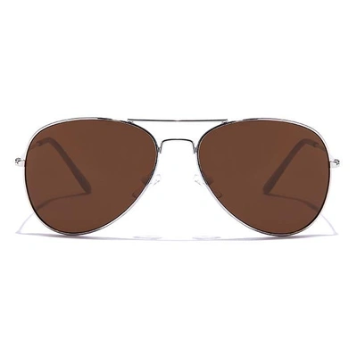 JRS by Coolwinks S15B6009 Brown Tinted Pilot Sunglasses for Men and Women