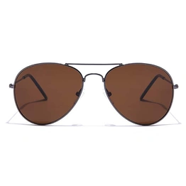 JRS by Coolwinks S15C5665 Brown Tinted Pilot Sunglasses for Men and Women